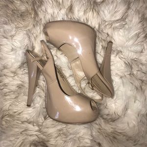 Nude Chinese Laundry Peep toe Heels